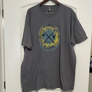 American Apparel Gray Hawaii Graphic Tee